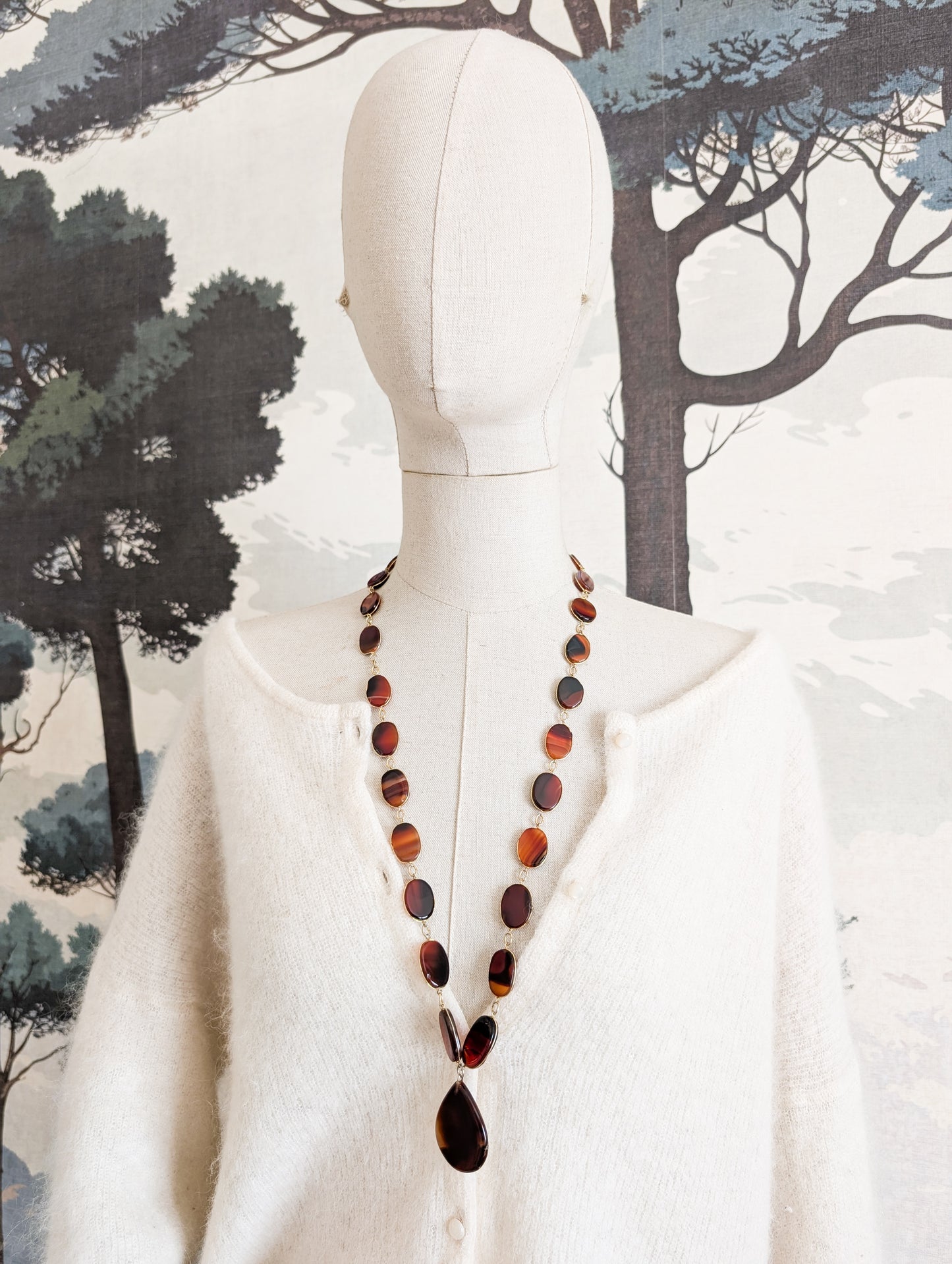 Sautoir en Agates 1970