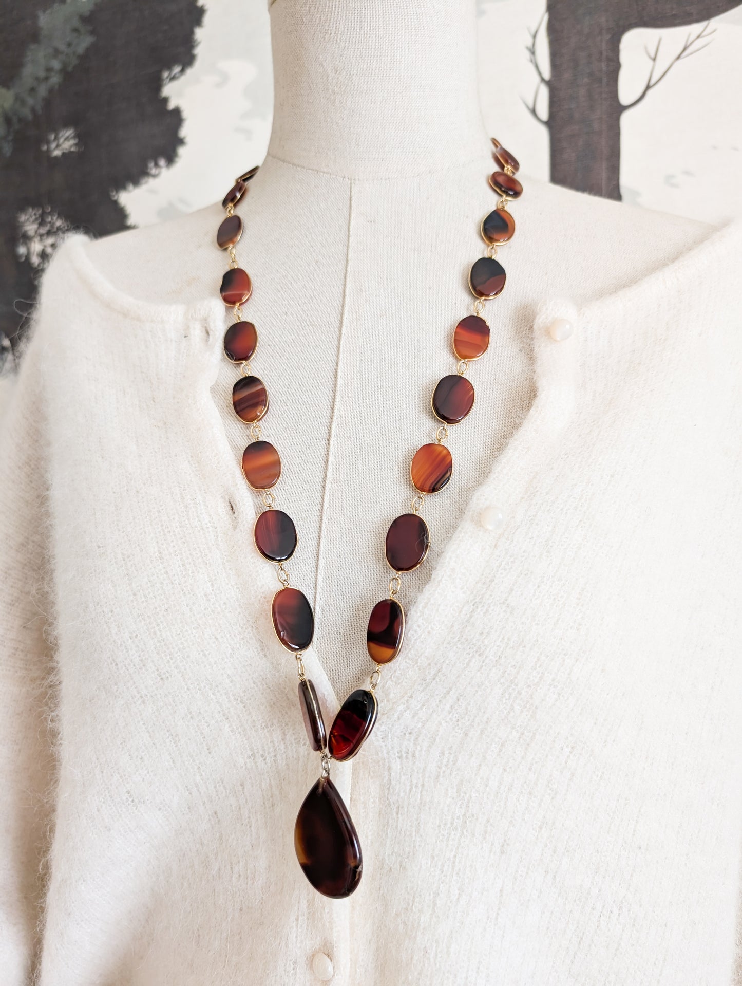Sautoir en Agates 1970