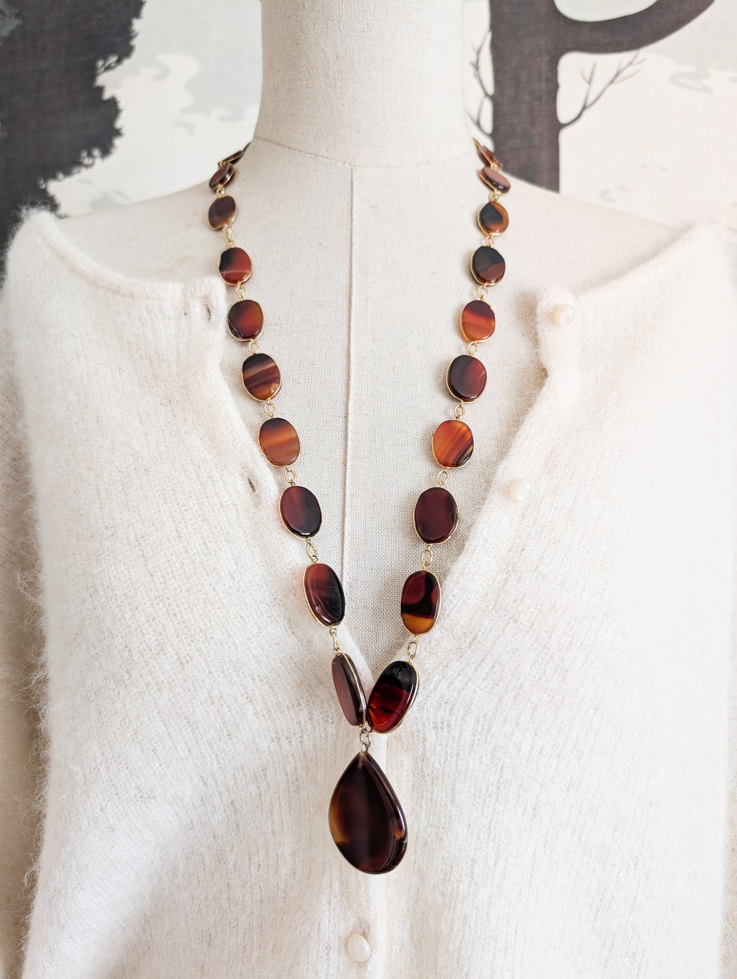Sautoir en Agates 1970