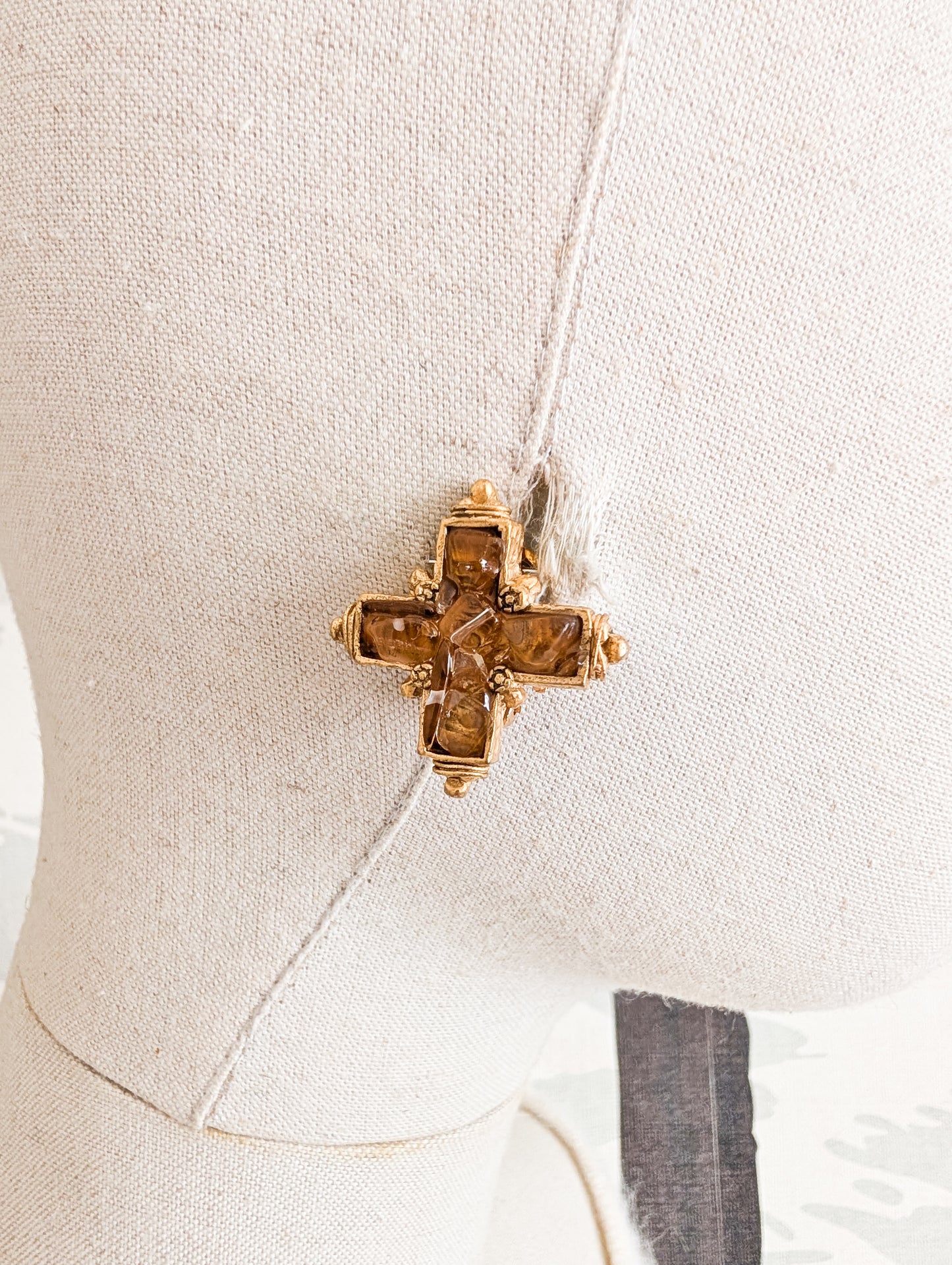 Boucles à clips croix Quartz