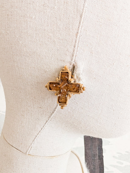Boucles à clips croix Quartz