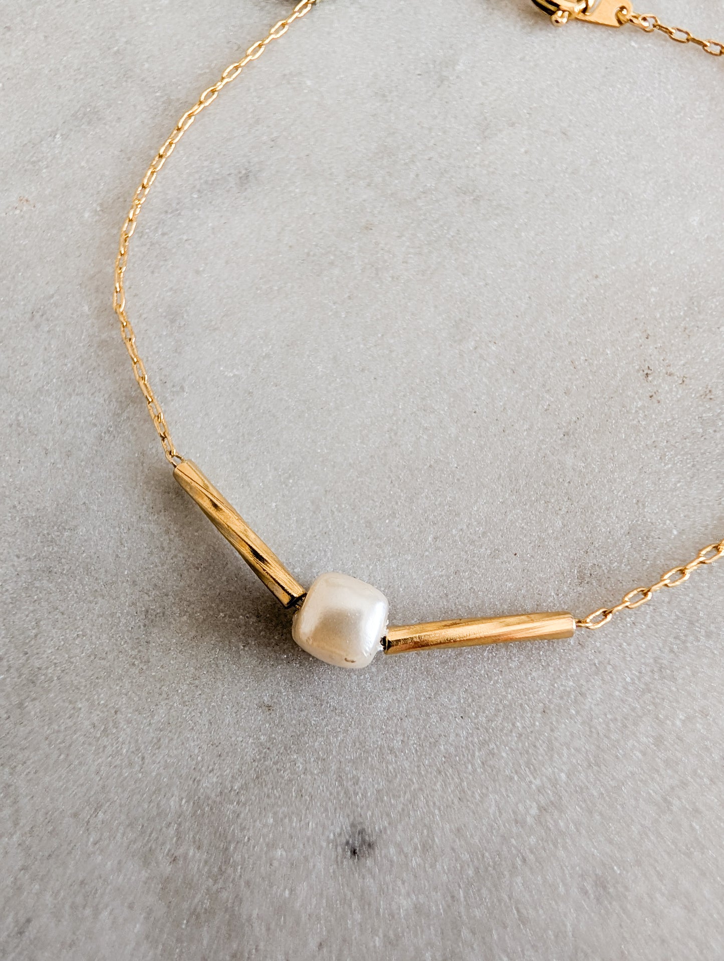 Bracelet perle plaqué or
