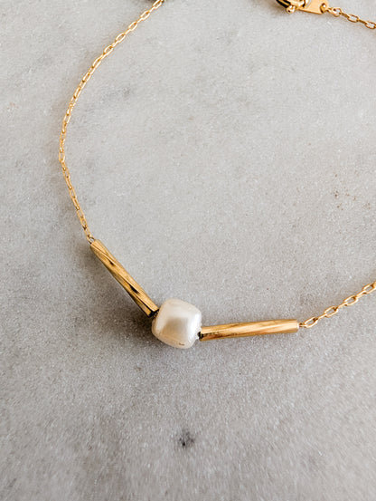 Bracelet perle plaqué or