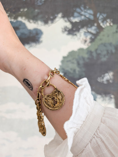 Bracelet breloques clefs et cadenas