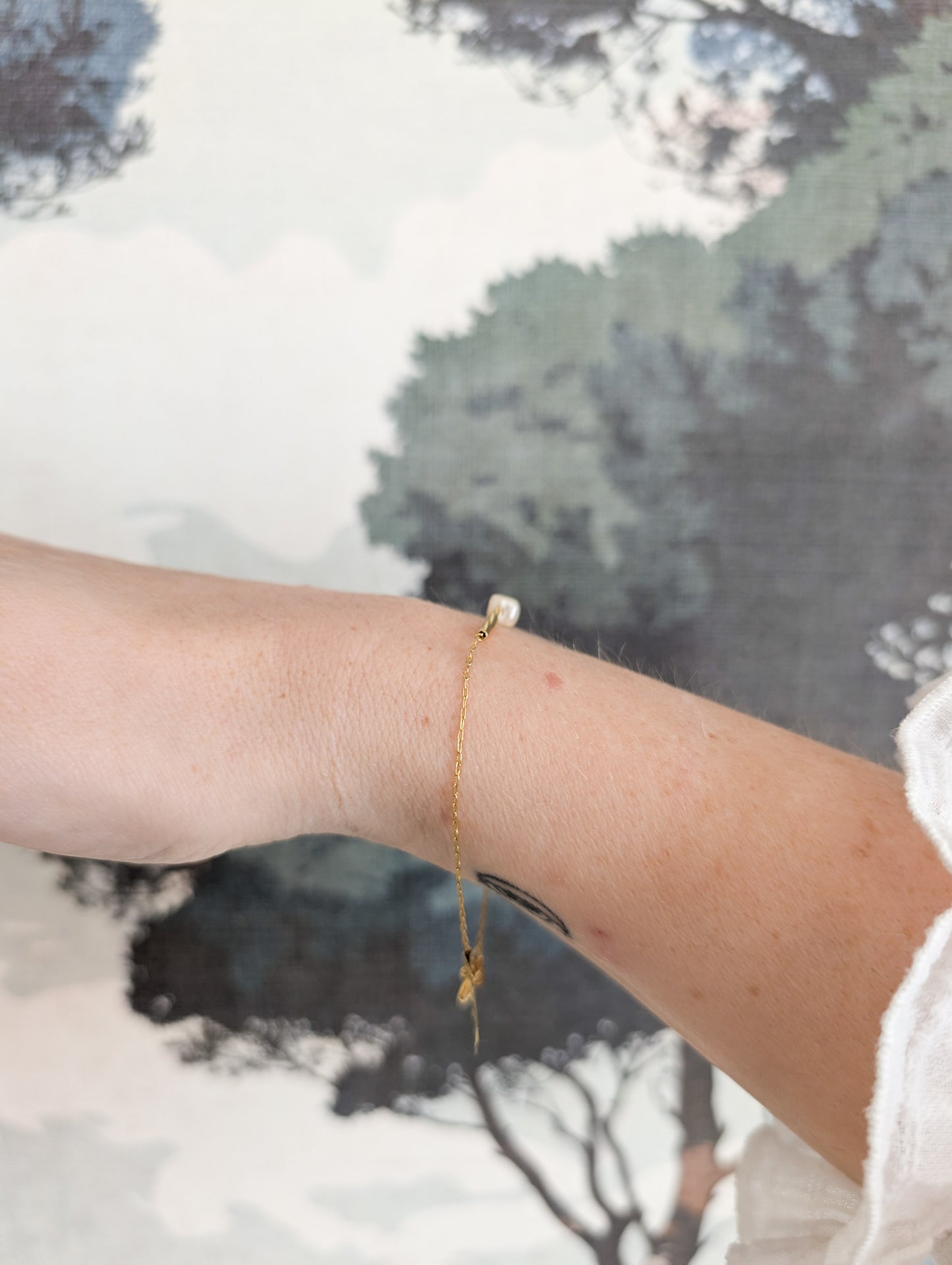 Bracelet perle plaqué or