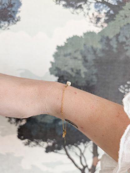 Bracelet perle plaqué or