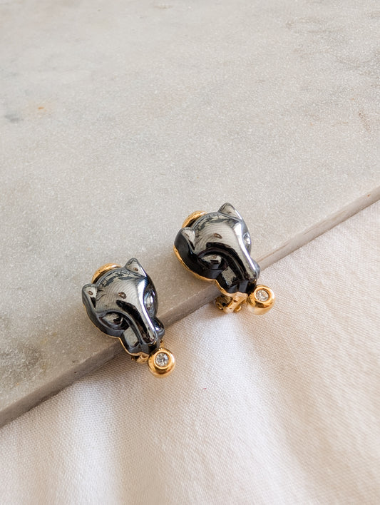 Boucles à clips panthères