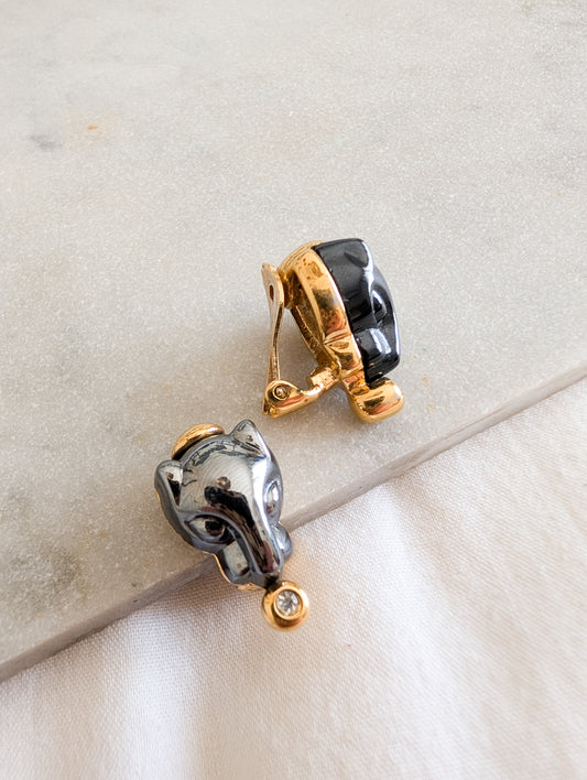 Boucles à clips panthères