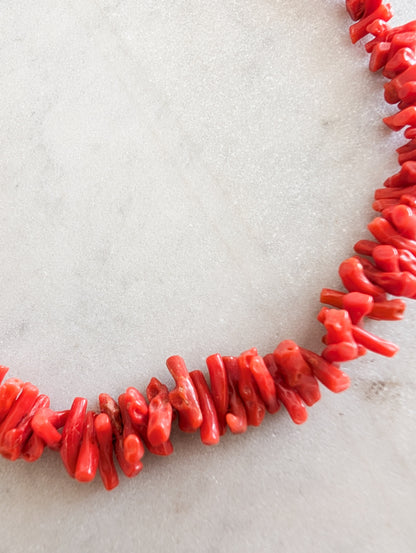 Collier en corail véritable 50/60's