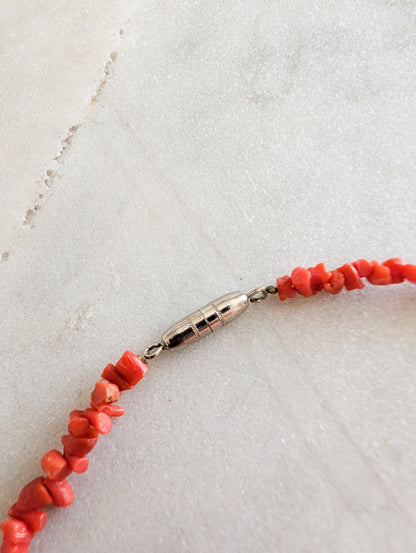 Collier en corail véritable 50/60's