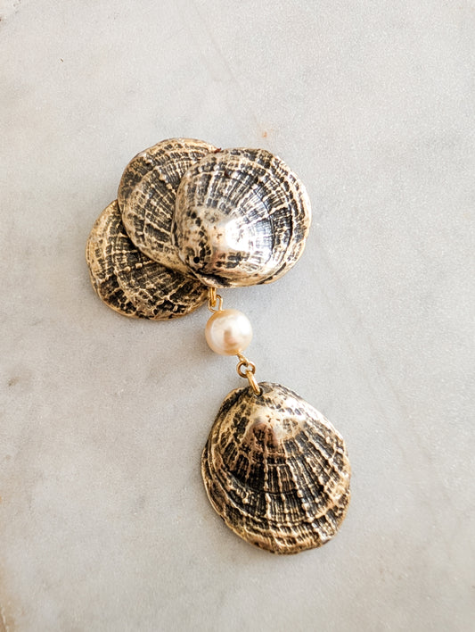 Grande broche coquillage Charlie Laure