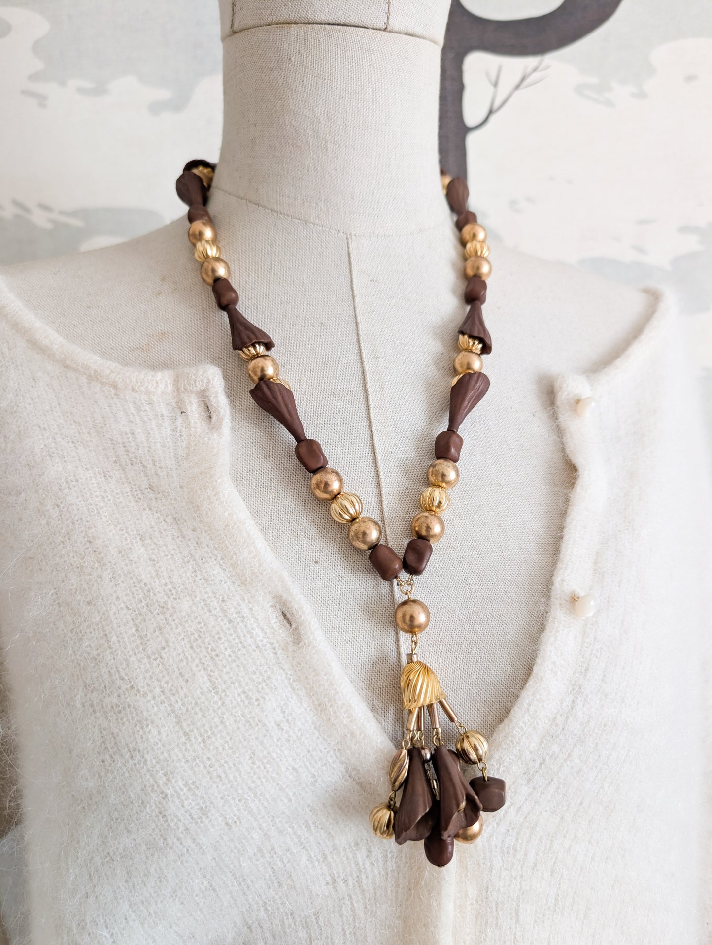 Long collier de perles 70's