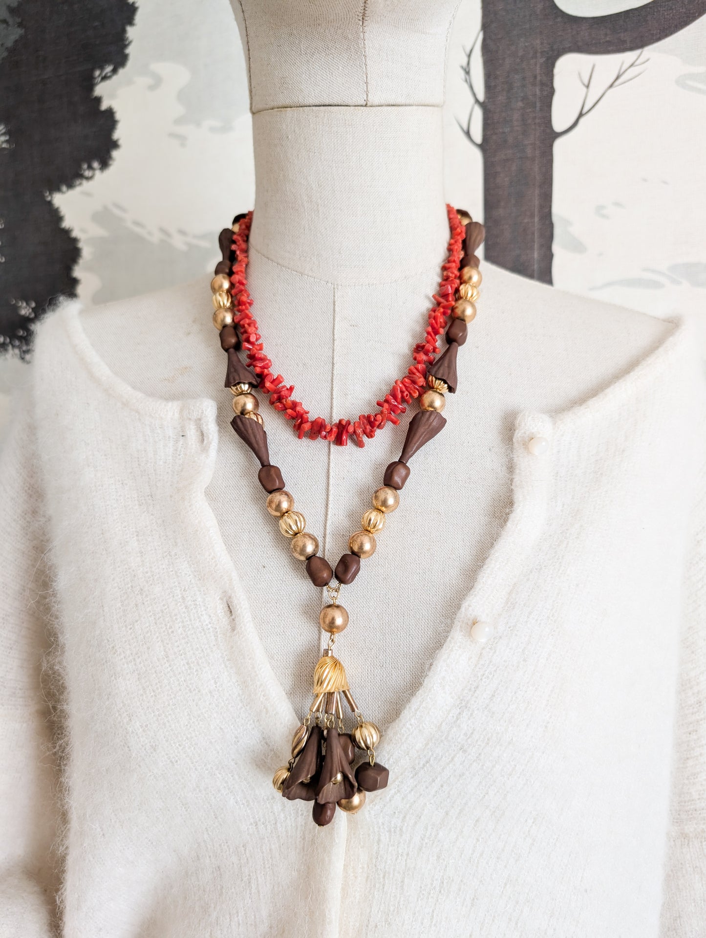 Long collier de perles 70's