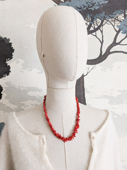 Collier en corail véritable 50/60's