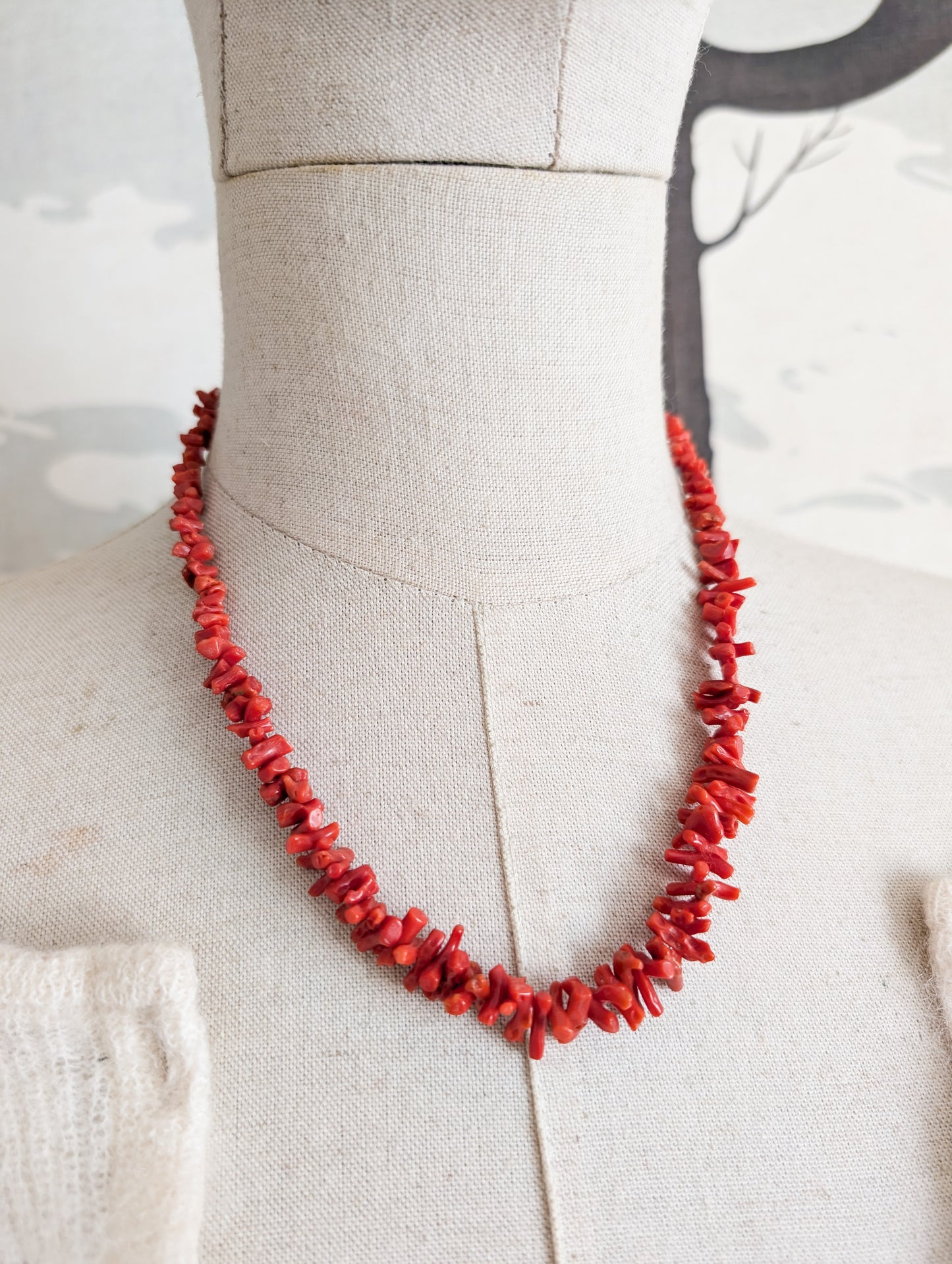 Collier en corail véritable 50/60's
