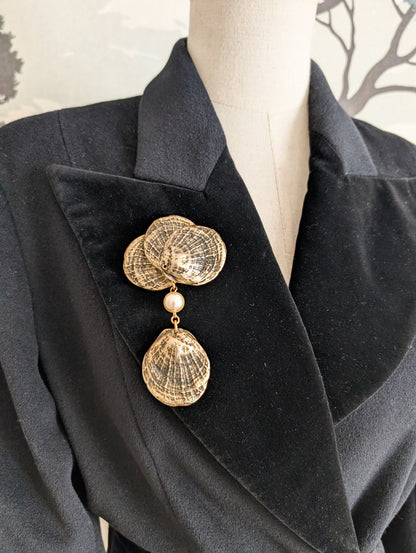 Grande broche coquillage Charlie Laure