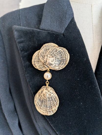 Grande broche coquillage Charlie Laure