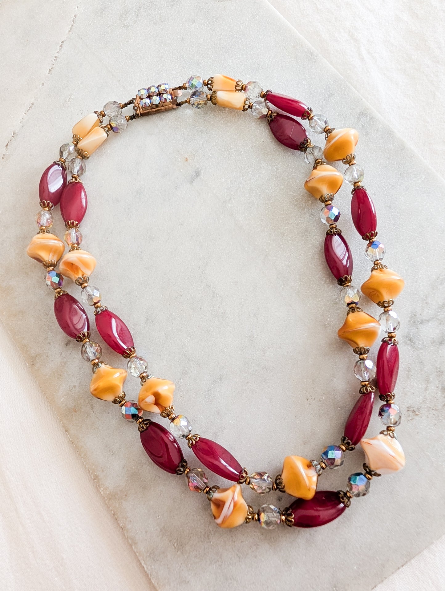Collier en verre 50's/60's