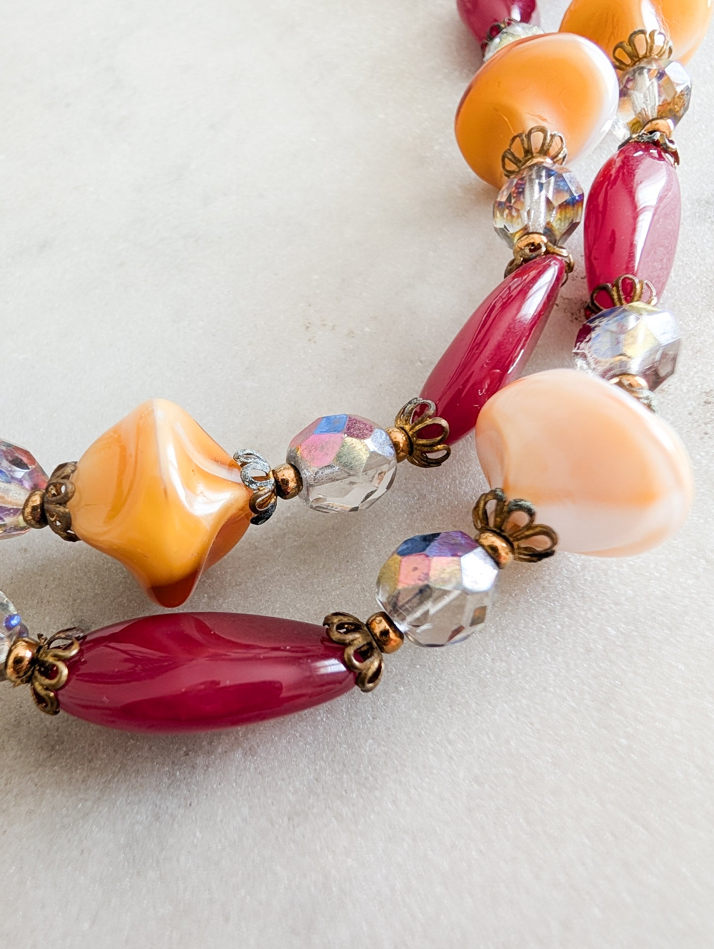 Collier en verre 50's/60's