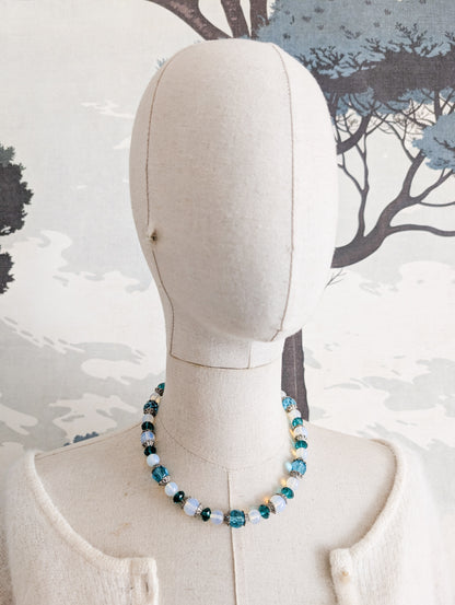 Collier verre pierre de lune