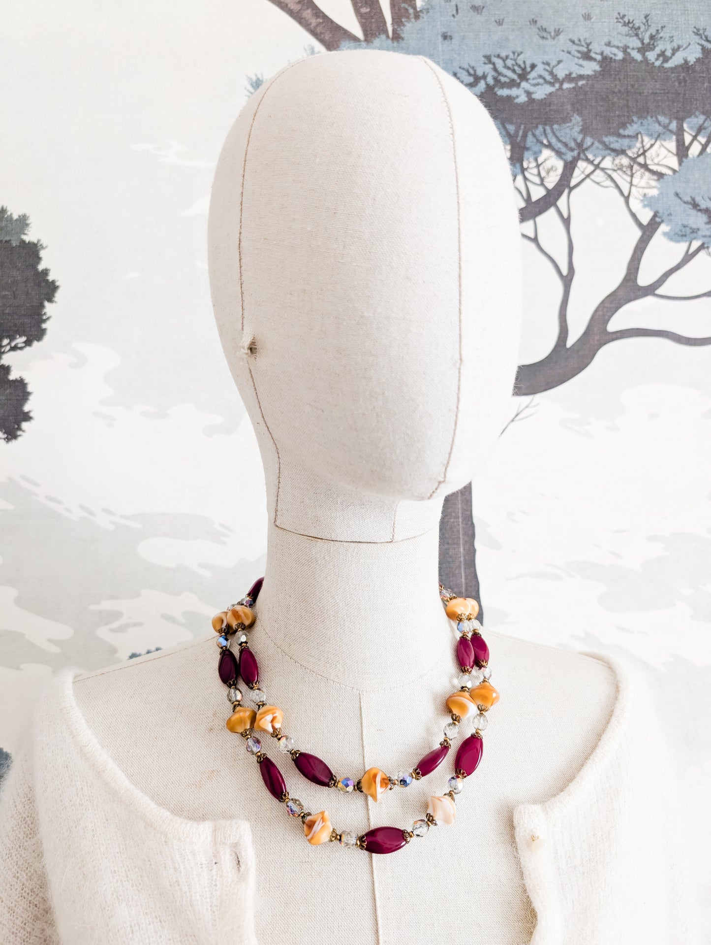 Collier en verre 50's/60's
