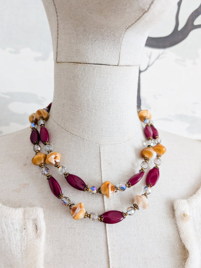 Collier en verre 50's/60's