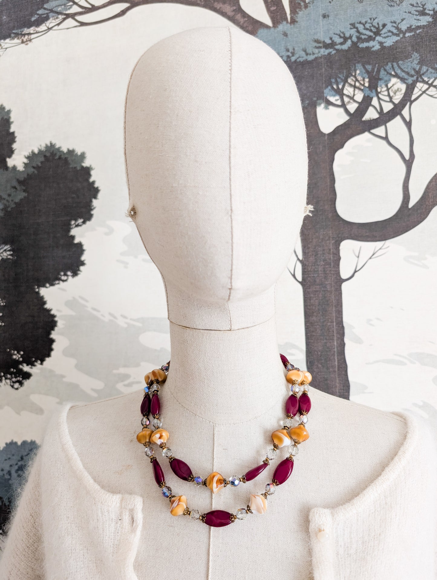 Collier en verre 50's/60's