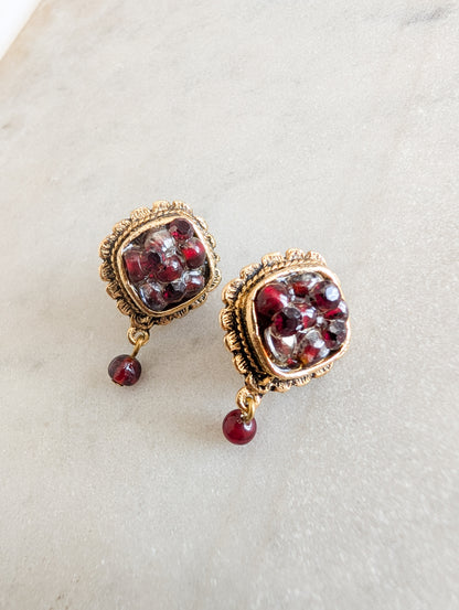 Boucles oreilles percées perles de verre
