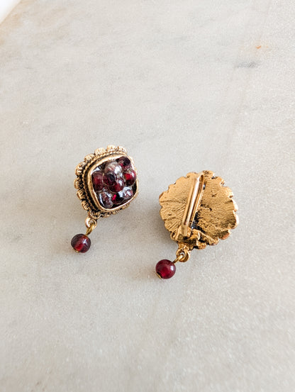 Boucles oreilles percées perles de verre