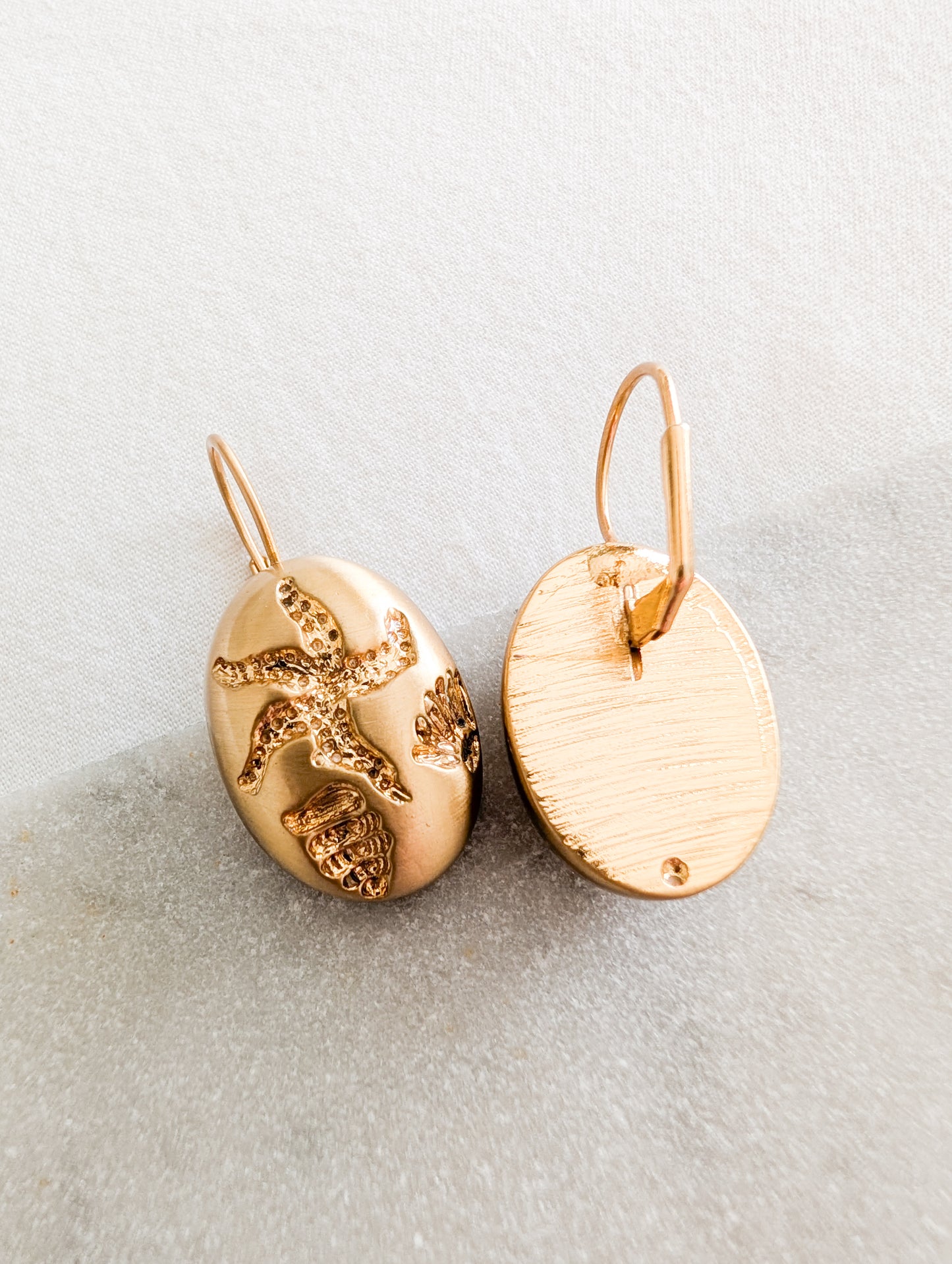 Boucles coquillages oreilles percées