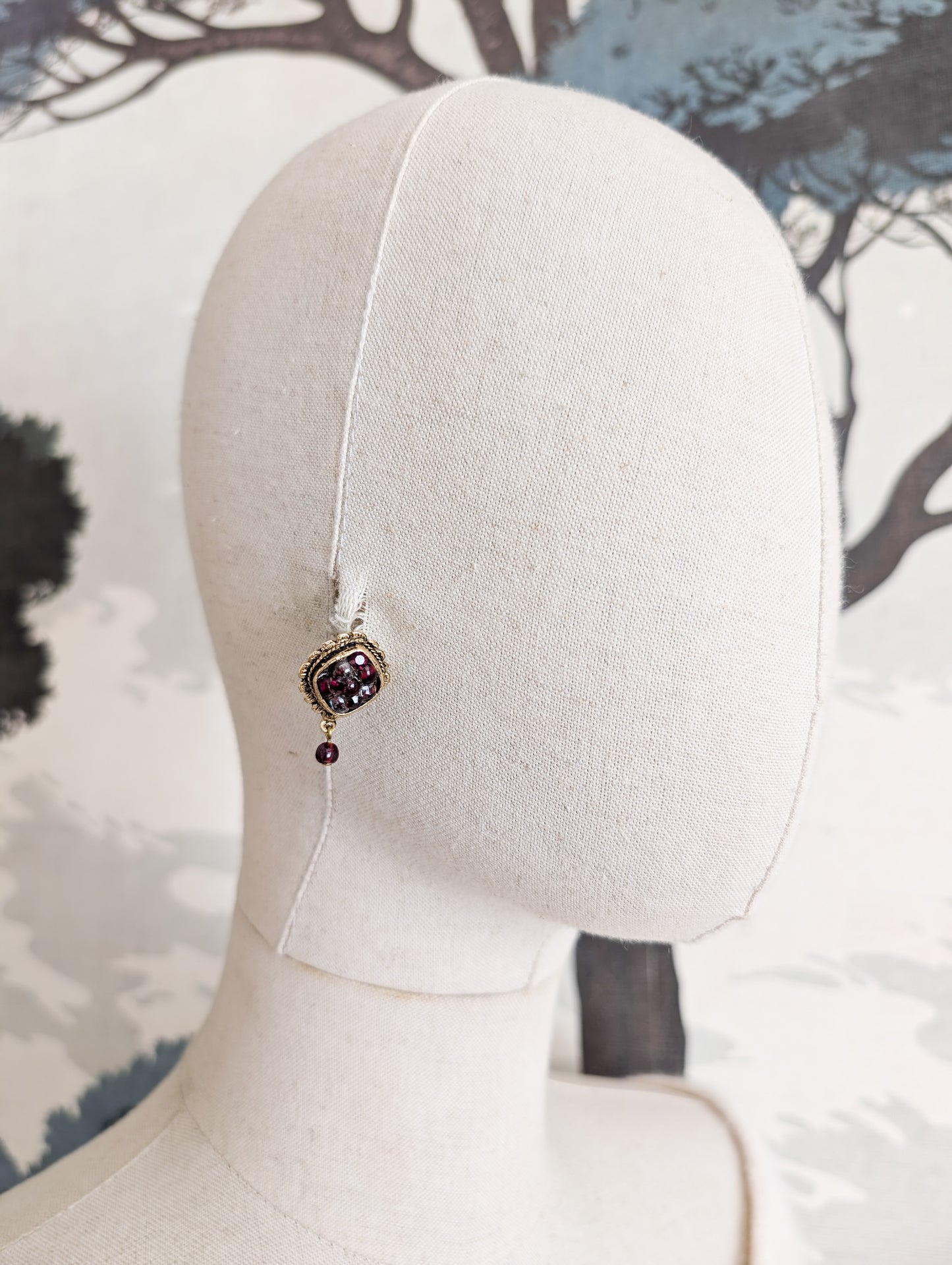 Boucles oreilles percées perles de verre
