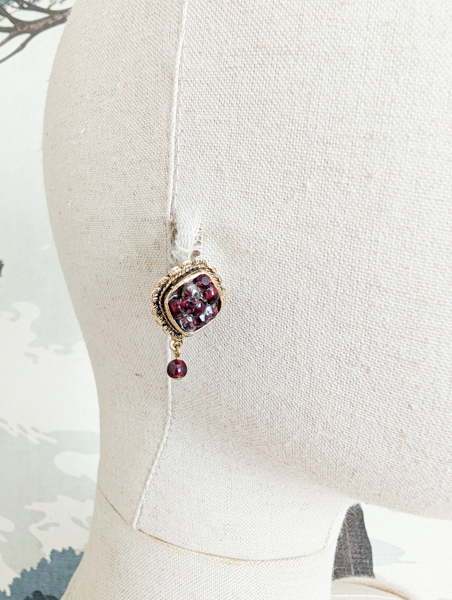 Boucles oreilles percées perles de verre
