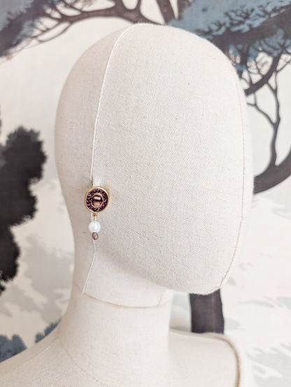 Boucles oreilles percées perles de verre