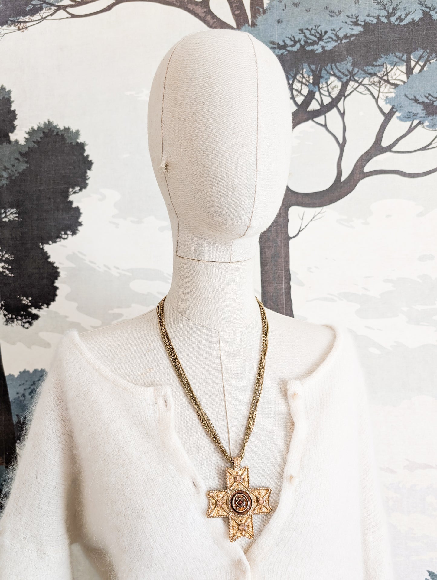 Long collier croix Dolce Vita