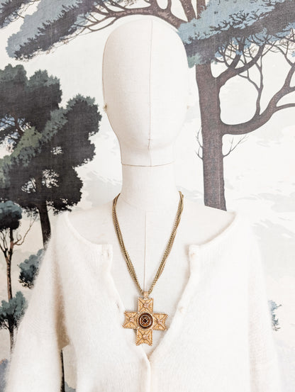 Long collier croix Dolce Vita