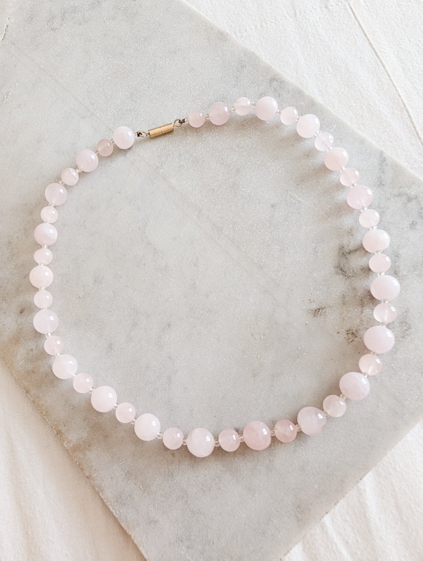 Collier en Quartz rose