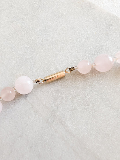 Collier en Quartz rose