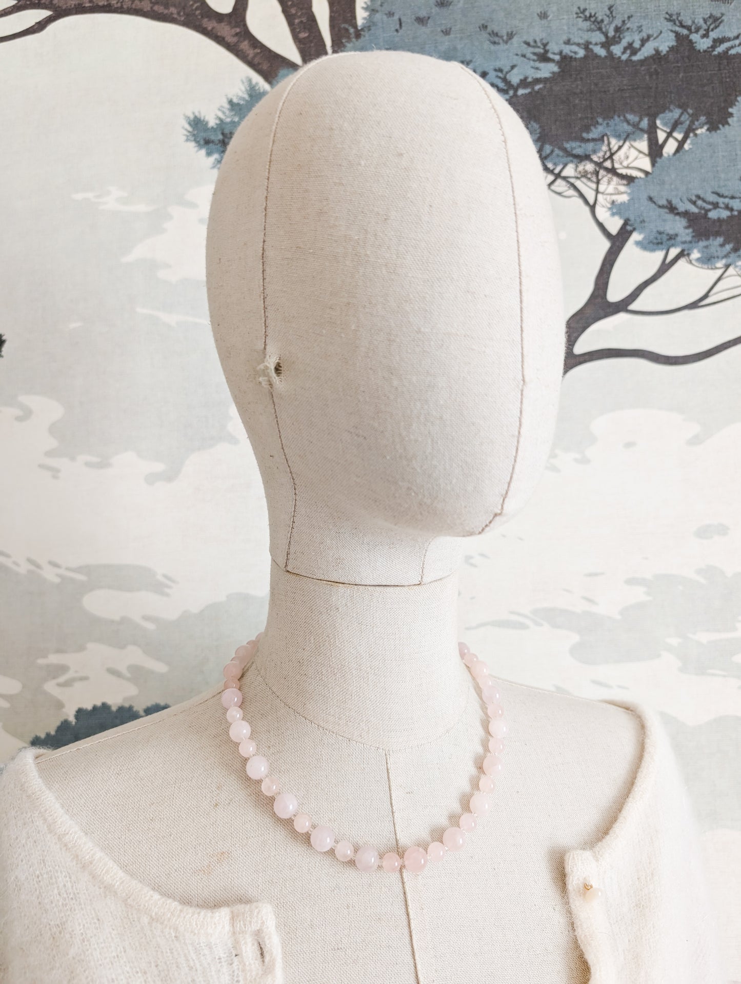 Collier en Quartz rose