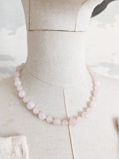 Collier en Quartz rose