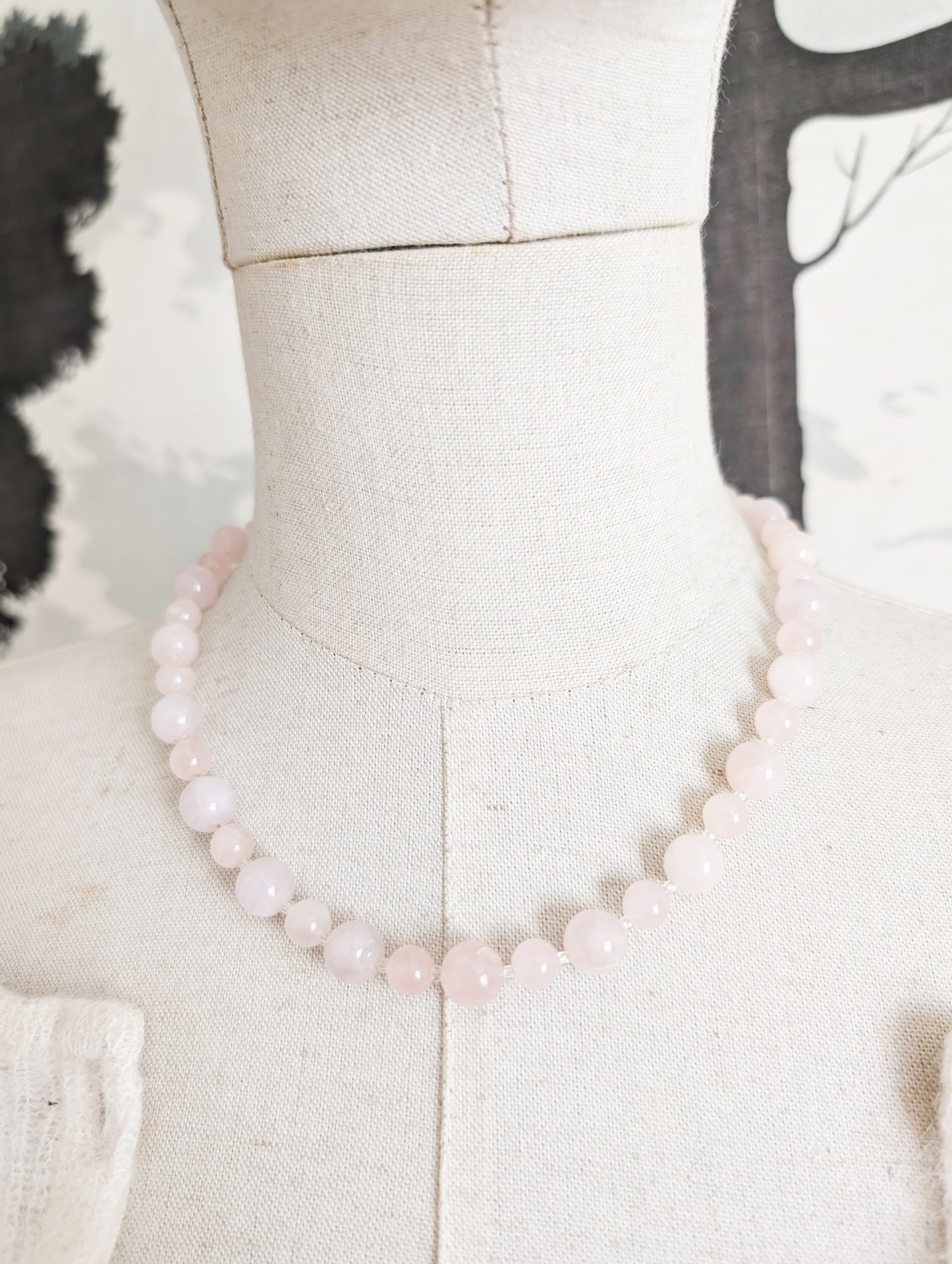 Collier en Quartz rose