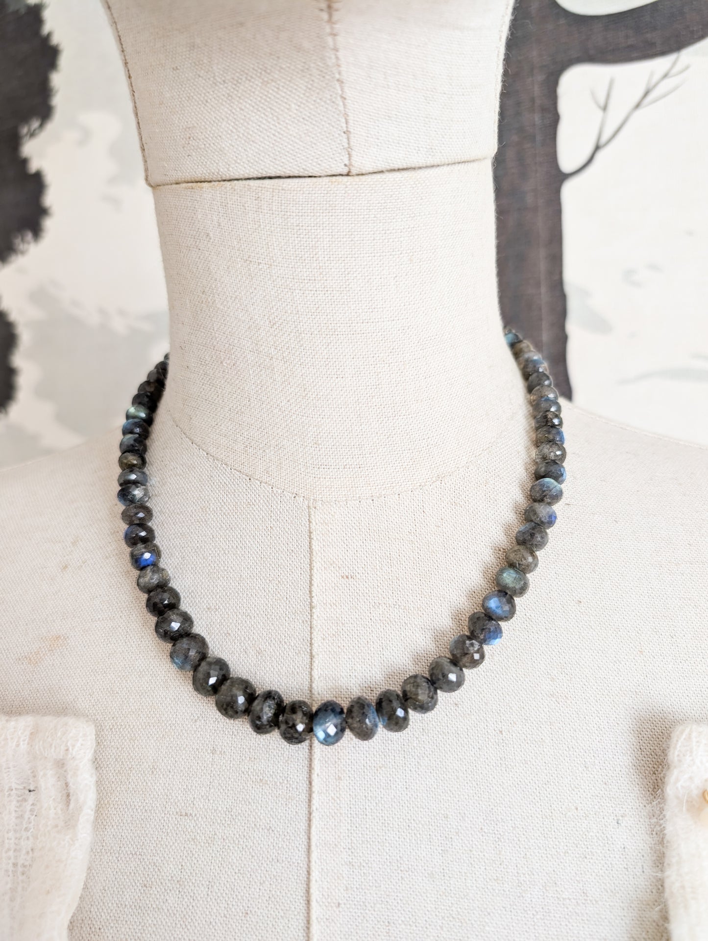 Collier de perles de Labradorite