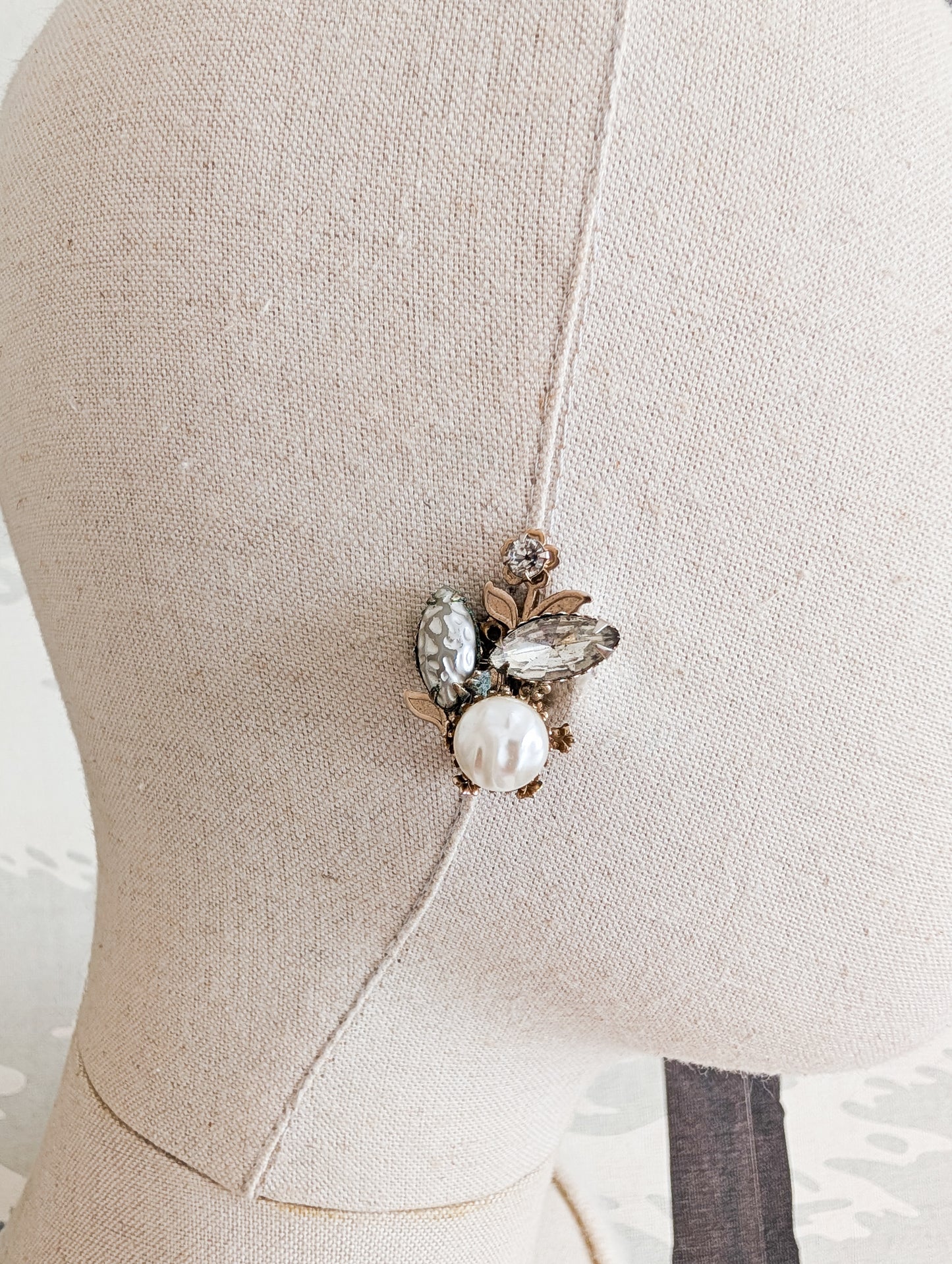 Boucles d'oreilles ameicaines fleurs années 50