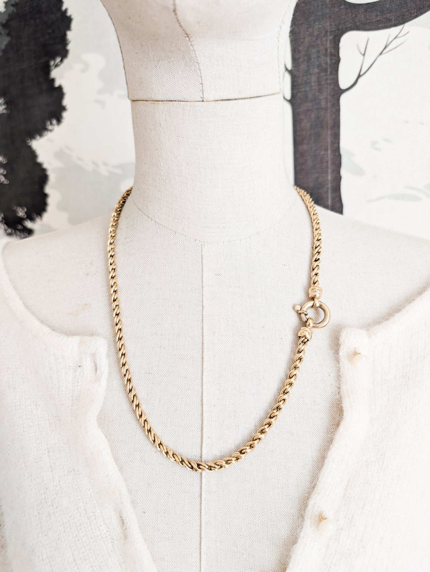 Collier long et croix Agatha 90's