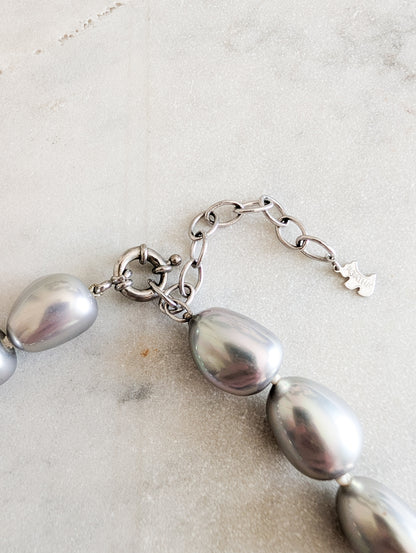 Collier de perles argent Agatha