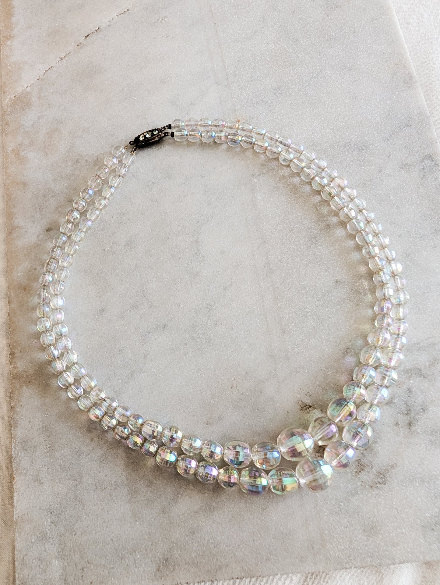 Collier en verre 50's