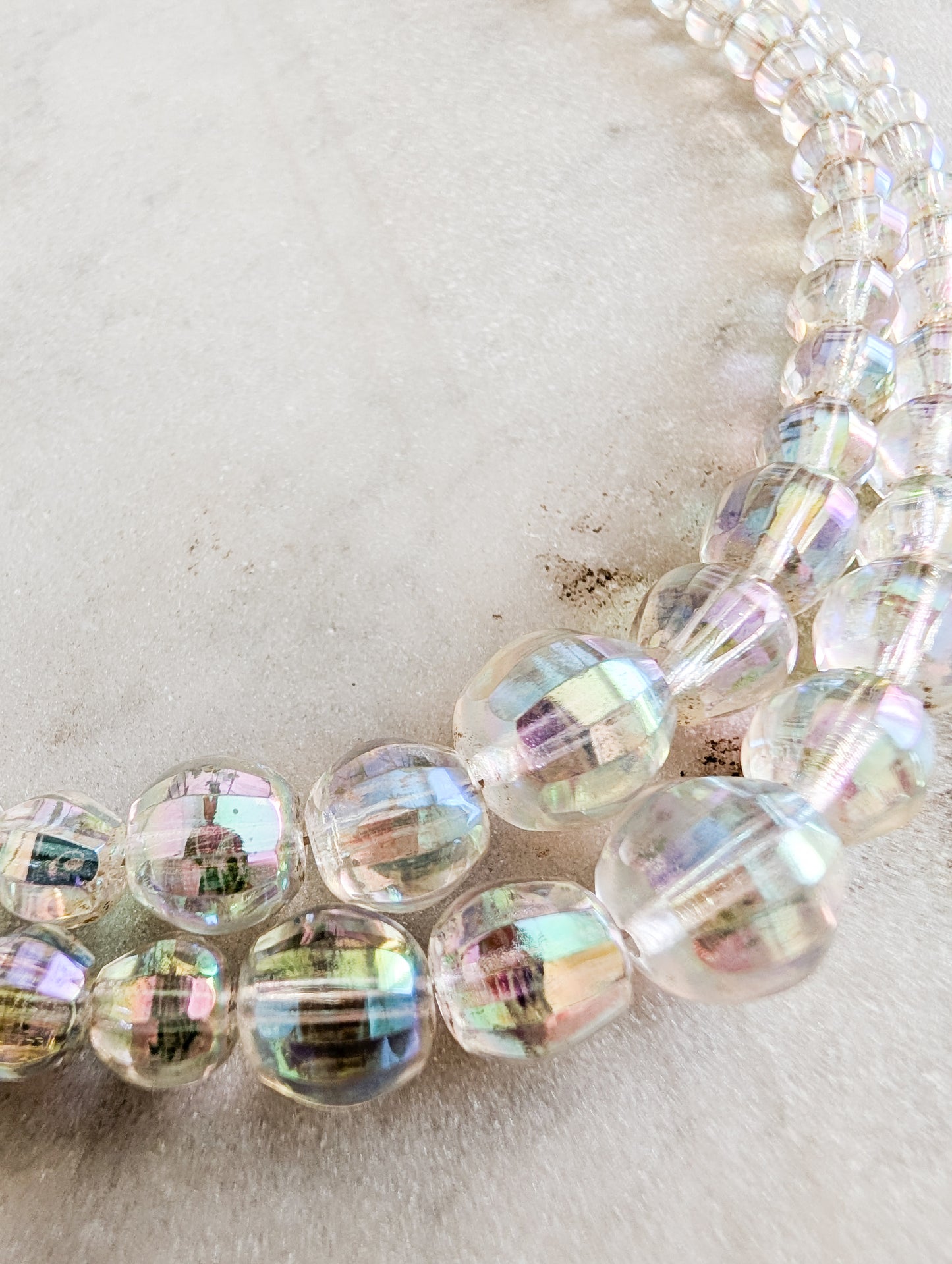 Collier en verre 50's