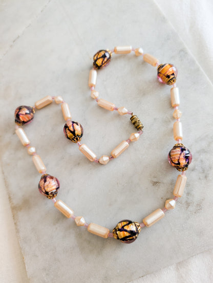 Collier perles et verre de Murano