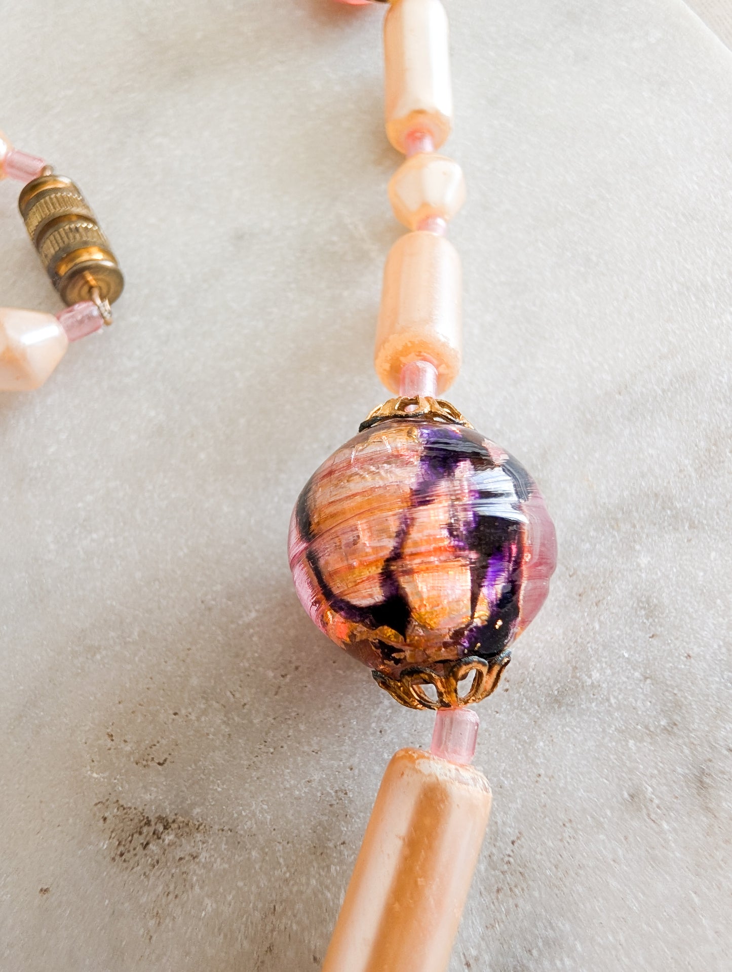 Collier perles et verre de Murano