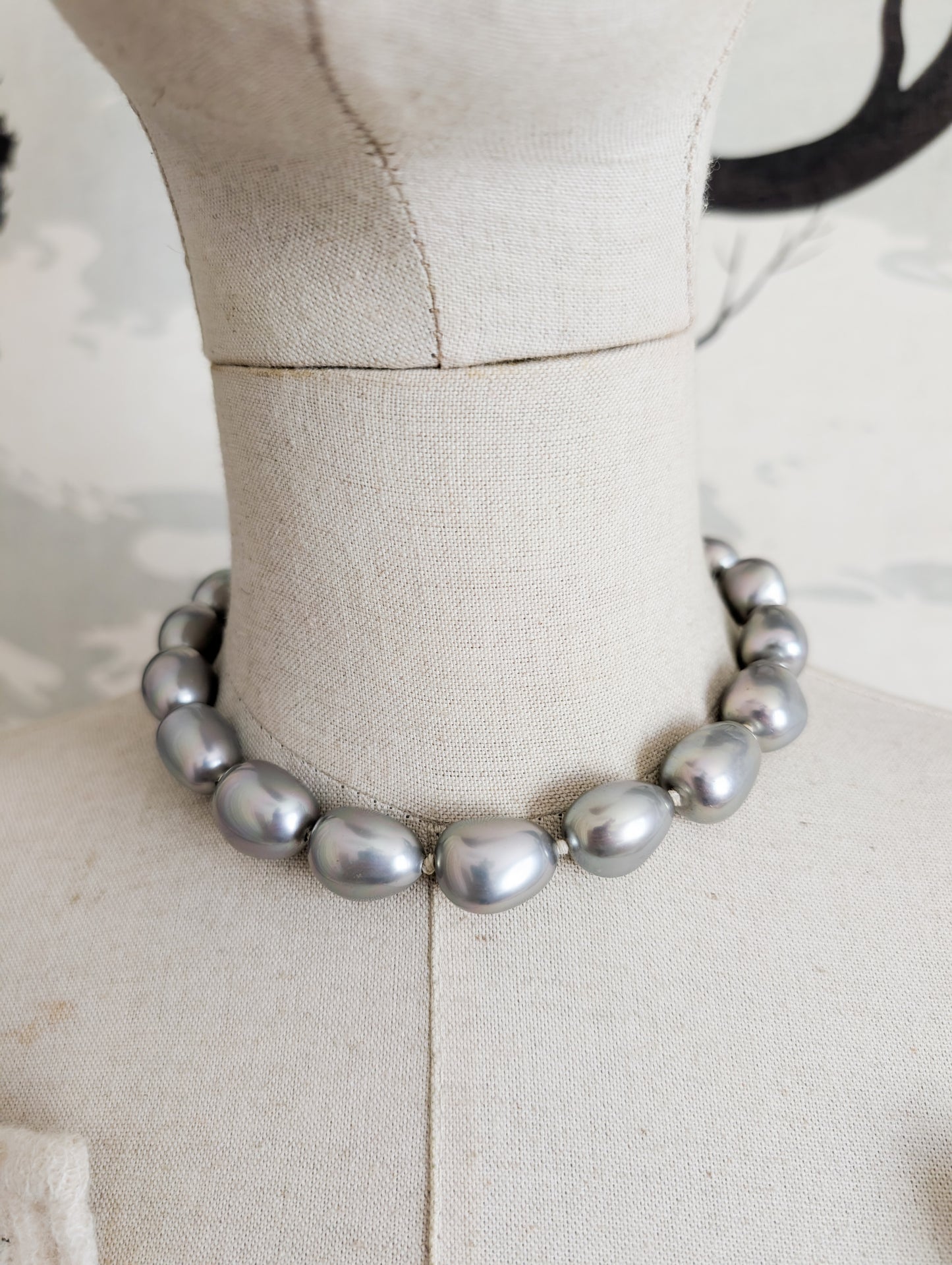 Collier de perles argent Agatha