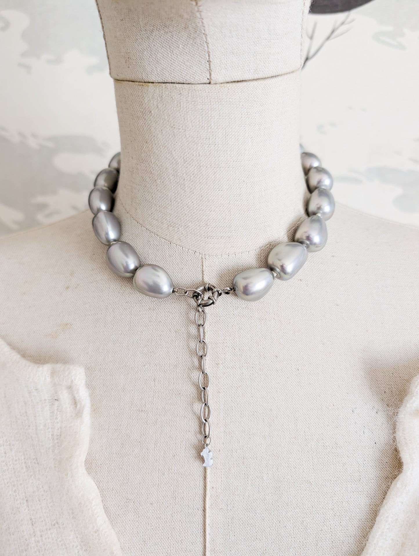 Collier de perles argent Agatha